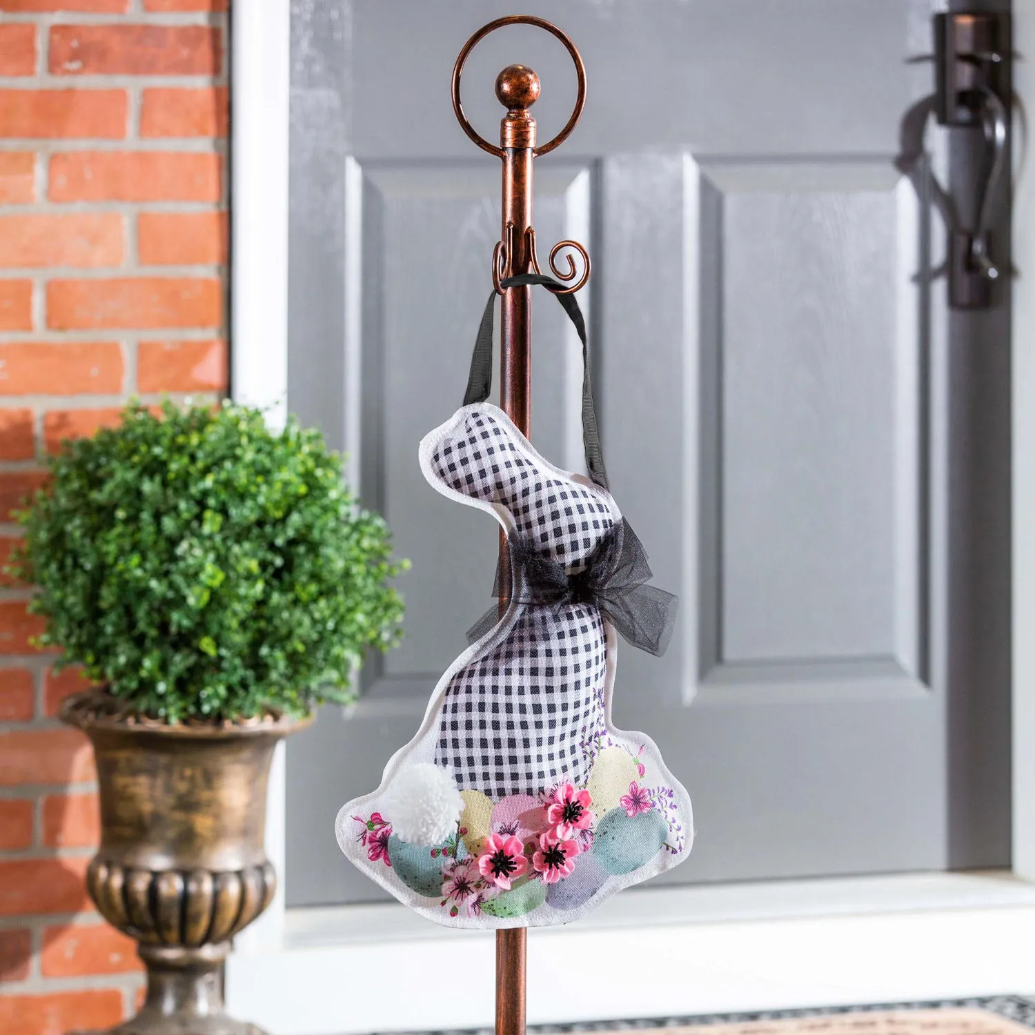 Buffalo Check Bunny Door Décor,2dhb1828