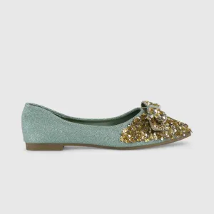 Bulbul Bling Pump Green HAR020