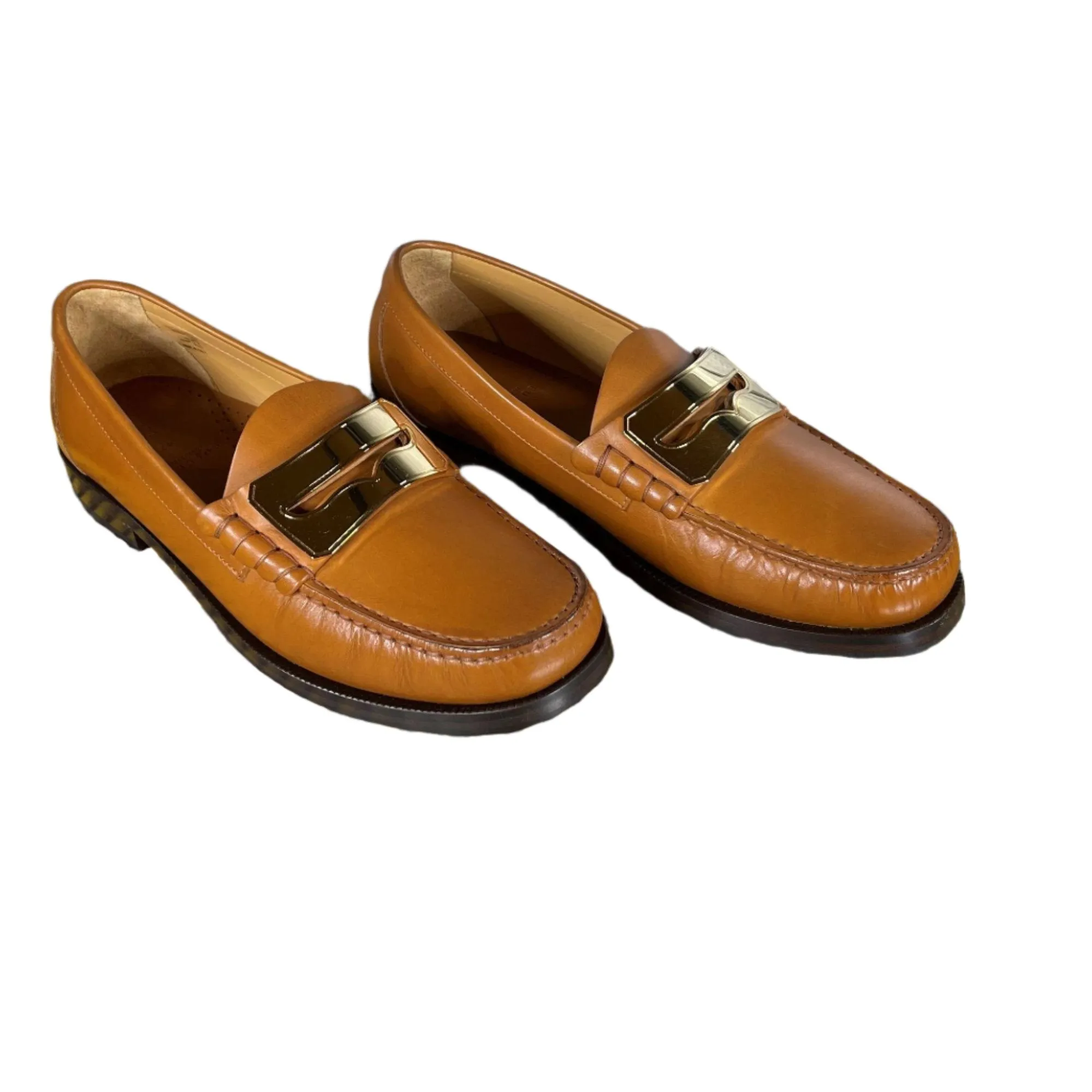Buscemi Mens Town Loafer Brown Calf Leather Loafer