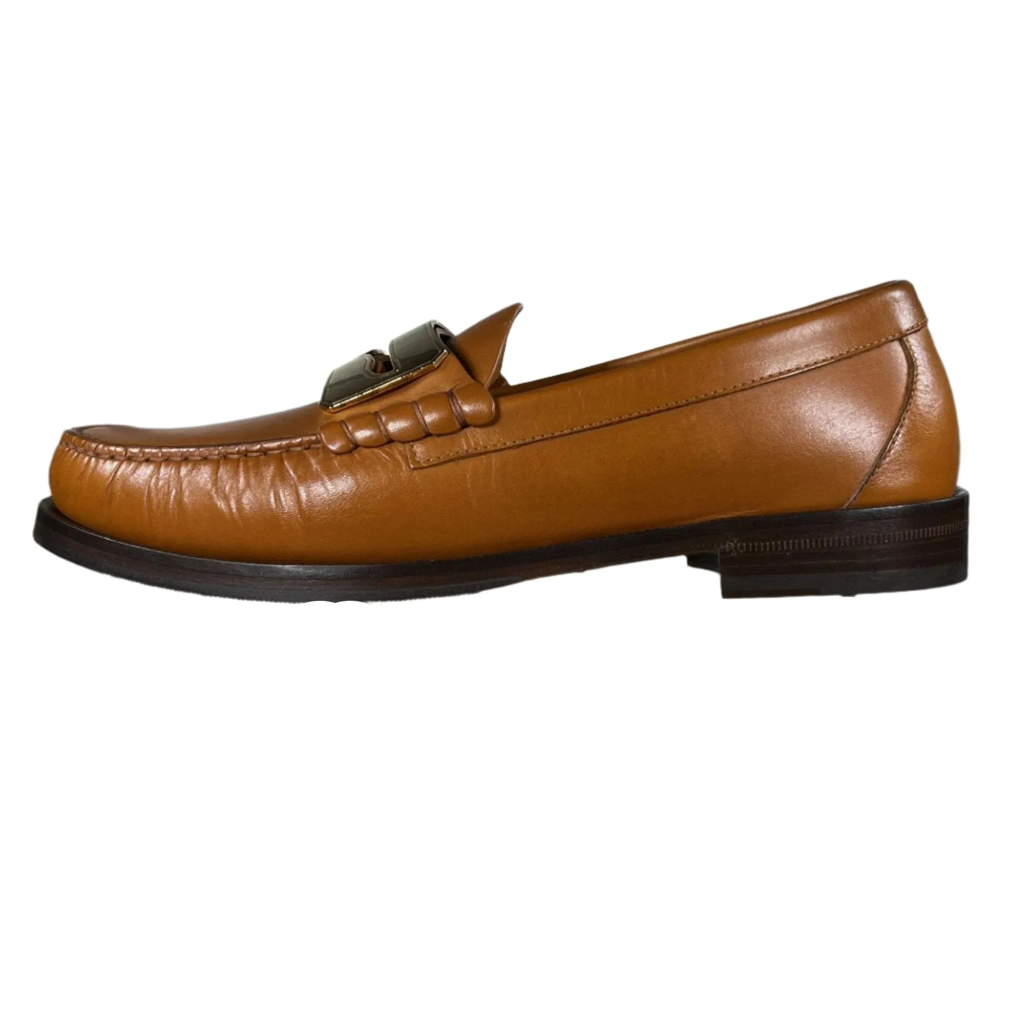 Buscemi Mens Town Loafer Brown Calf Leather Loafer