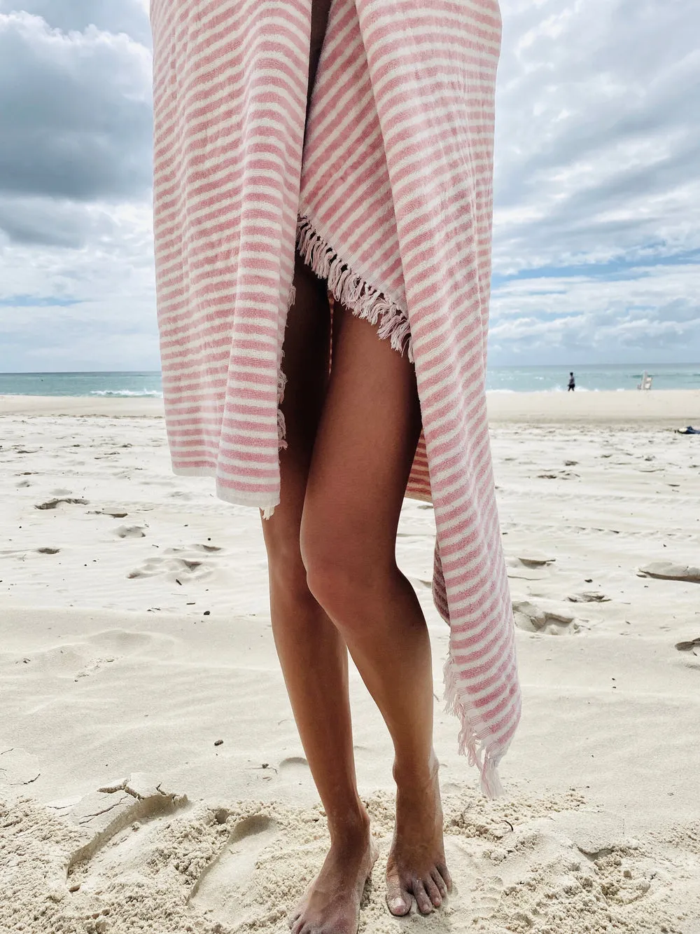 Business & Pleasure - The Beach Towel - Laurens Pink Stripe