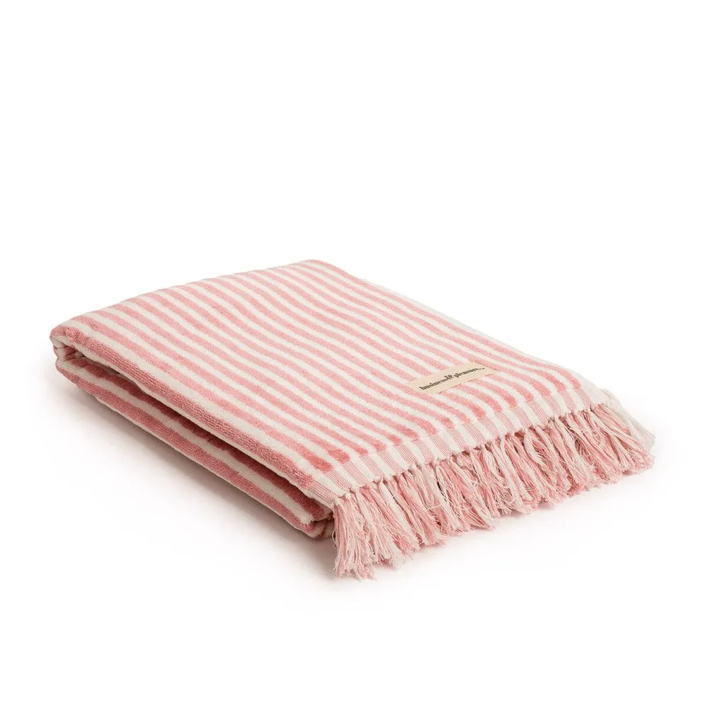 Business & Pleasure - The Beach Towel - Laurens Pink Stripe