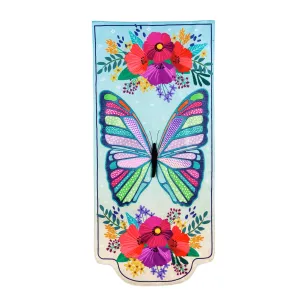 Butterfly Floral Everlasting Impressions Textile Décor,14l9643xl