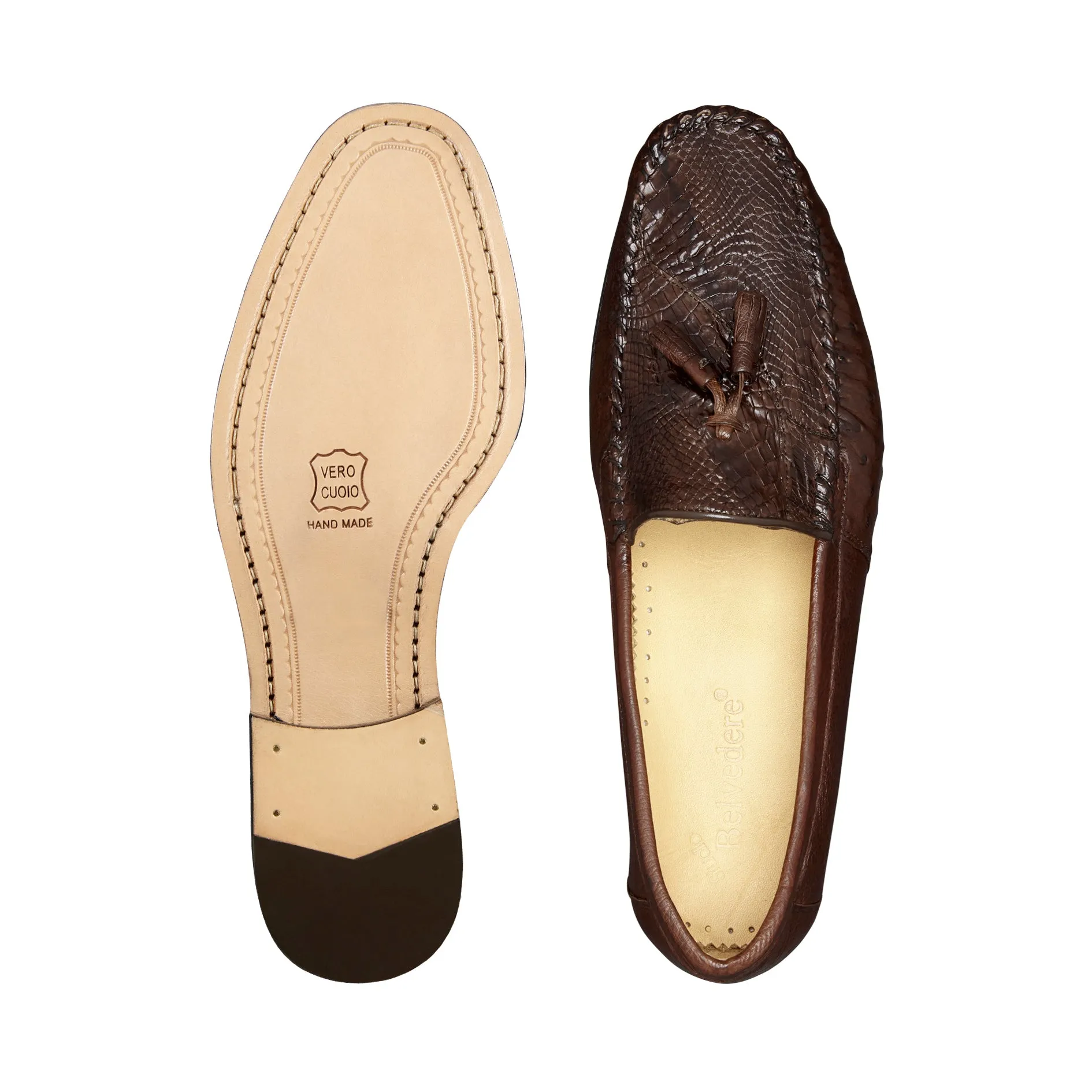 Caiman and Ostrich Loafer