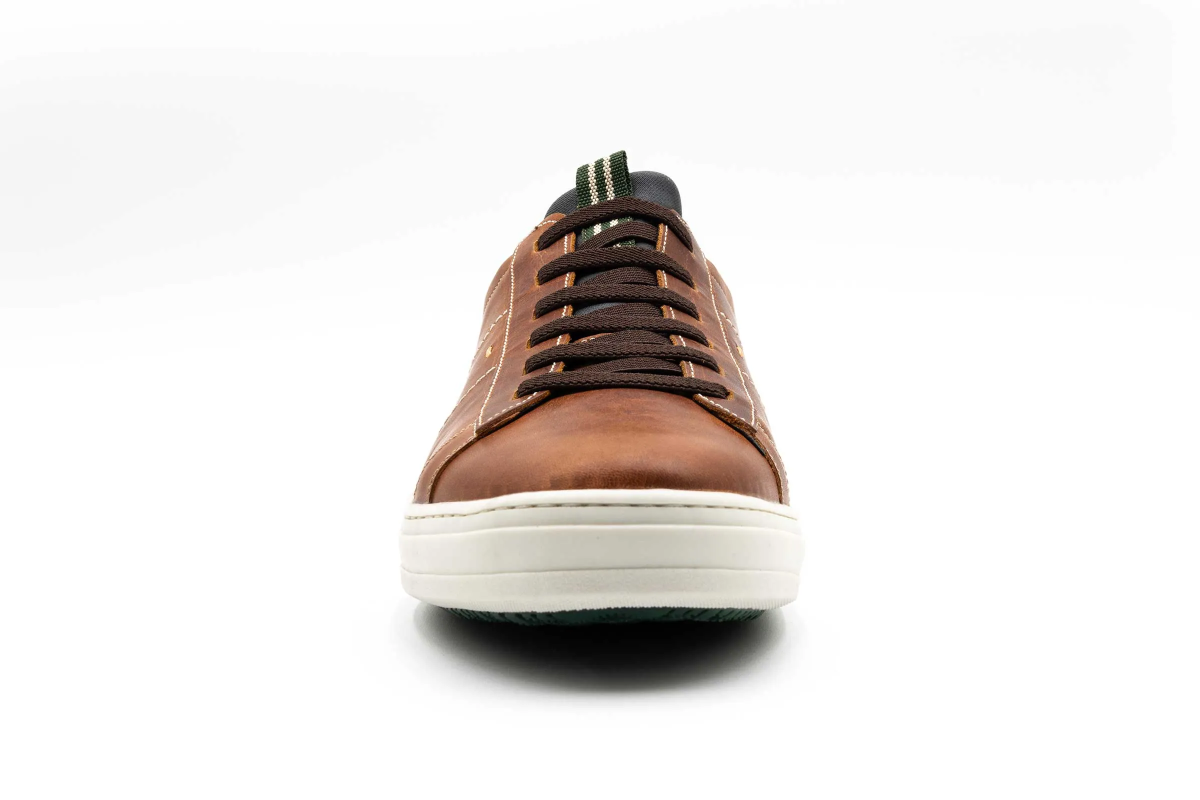 Cameron Saddle Leather Sneaker in Chestnut