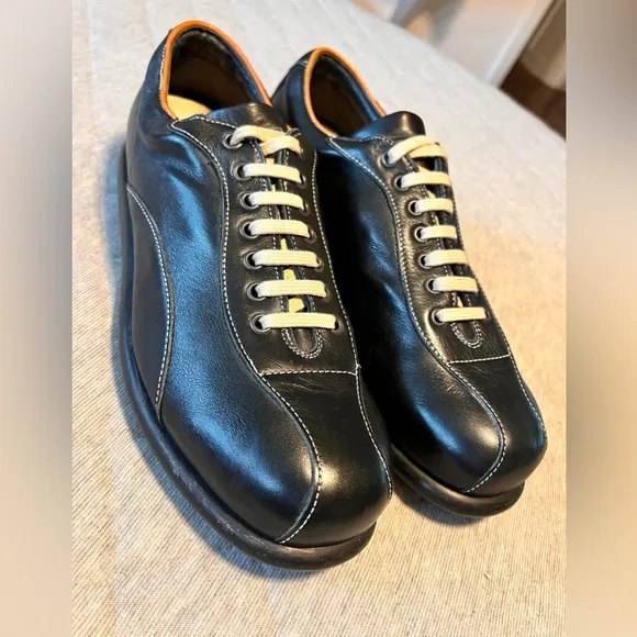 CAMPER Mens US 9 EU 42 Pelotas Black Leather Lace up Shoes Orig$255 Worn 1x