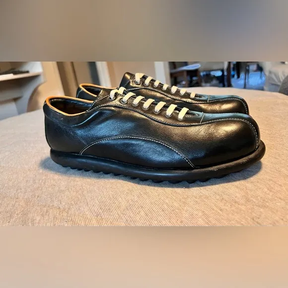 CAMPER Mens US 9 EU 42 Pelotas Black Leather Lace up Shoes Orig$255 Worn 1x