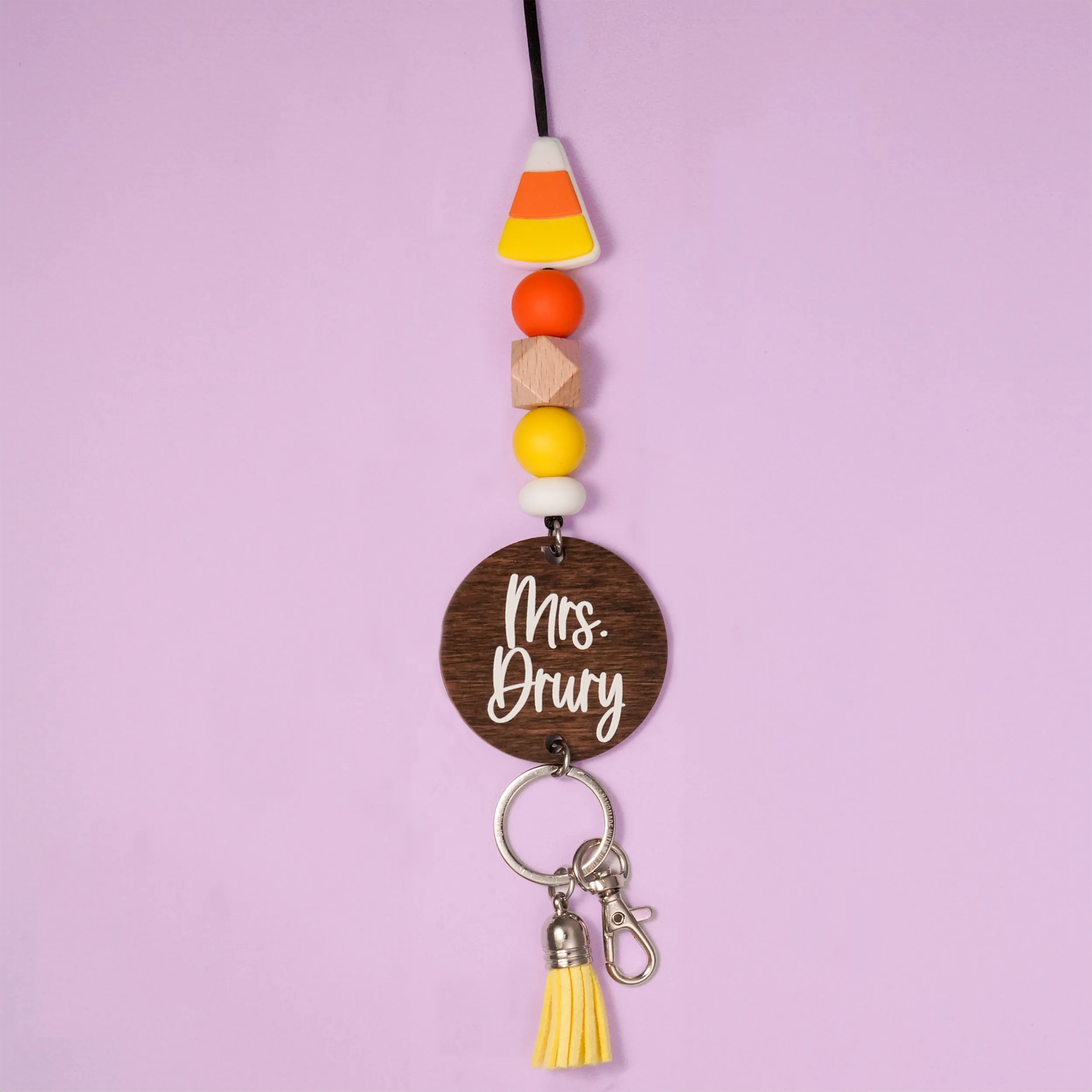 Candy Corn Cutie Beaded Lanyard