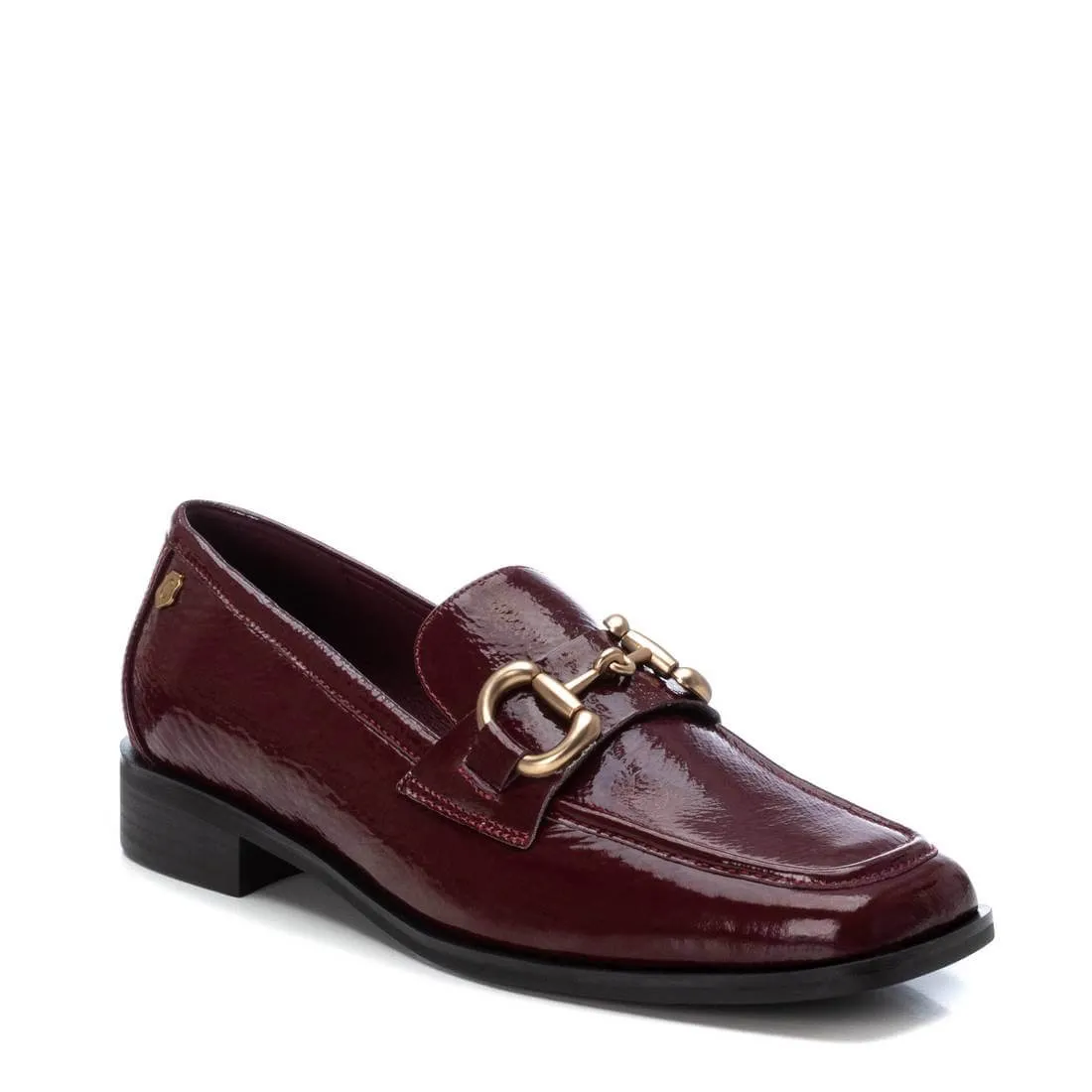 Carmela Burgundy Patent Leather Square Toe Loafers
