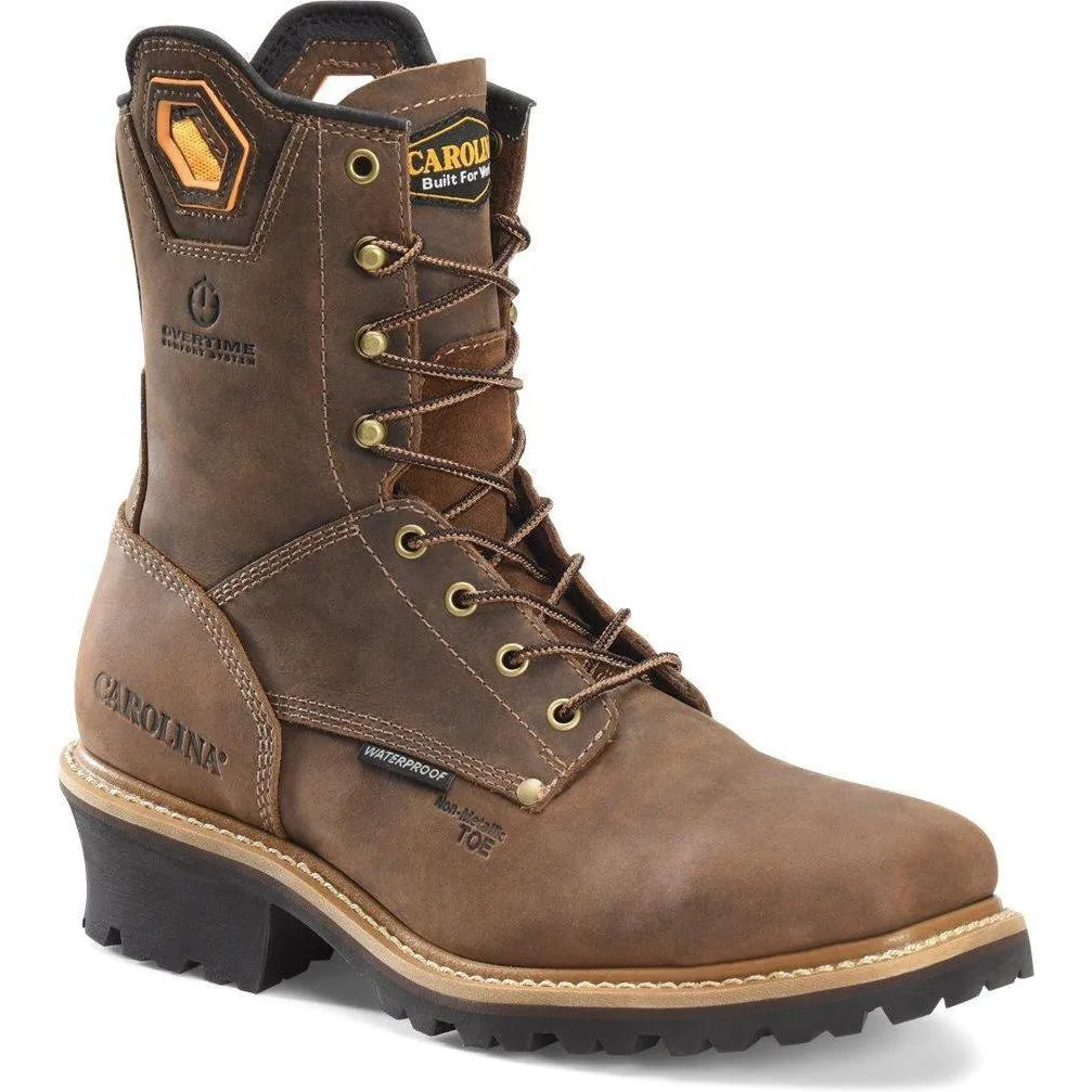 Carolina Men's Coppice 8" Composite Toe Waterproof Logger Work Boot - Brown - CA9855