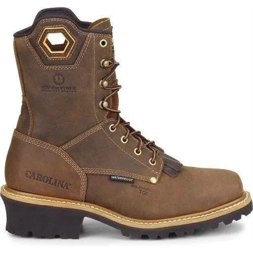 Carolina Men's Coppice 8" Composite Toe Waterproof Logger Work Boot - Brown - CA9855