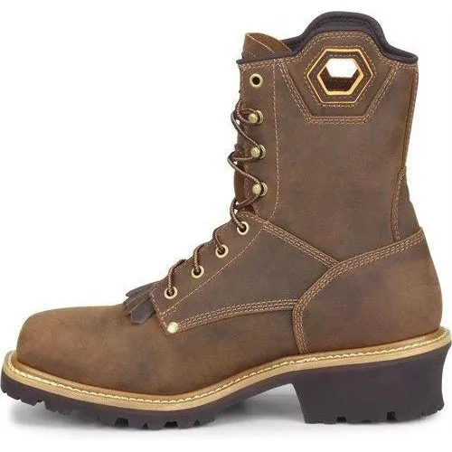 Carolina Men's Coppice 8" Composite Toe Waterproof Logger Work Boot - Brown - CA9855
