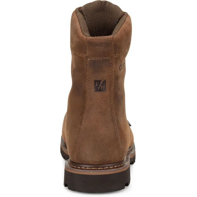Carolina Men's Installer 8" Steel Toe Waterproof Slip Resisting Work Boot -Brown- CA3557