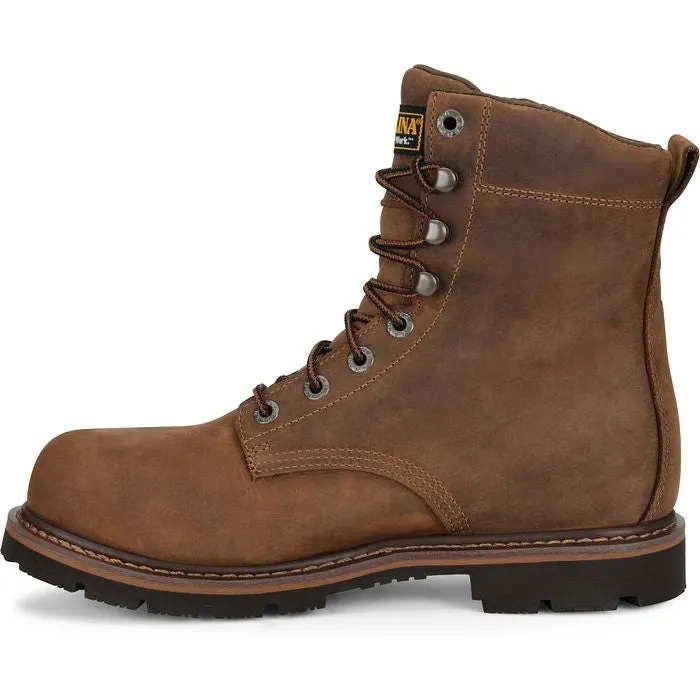 Carolina Men's Installer 8" Steel Toe Waterproof Slip Resisting Work Boot -Brown- CA3557