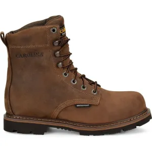 Carolina Men's Installer 8" Steel Toe Waterproof Slip Resisting Work Boot -Brown- CA3557