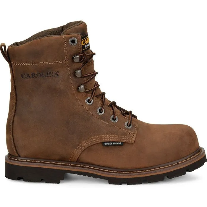 Carolina Men's Installer 8" Steel Toe Waterproof Slip Resisting Work Boot -Brown- CA3557