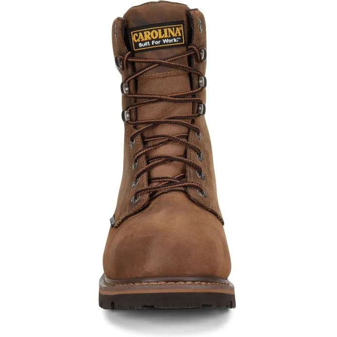 Carolina Men's Installer 8" Steel Toe Waterproof Slip Resisting Work Boot -Brown- CA3557