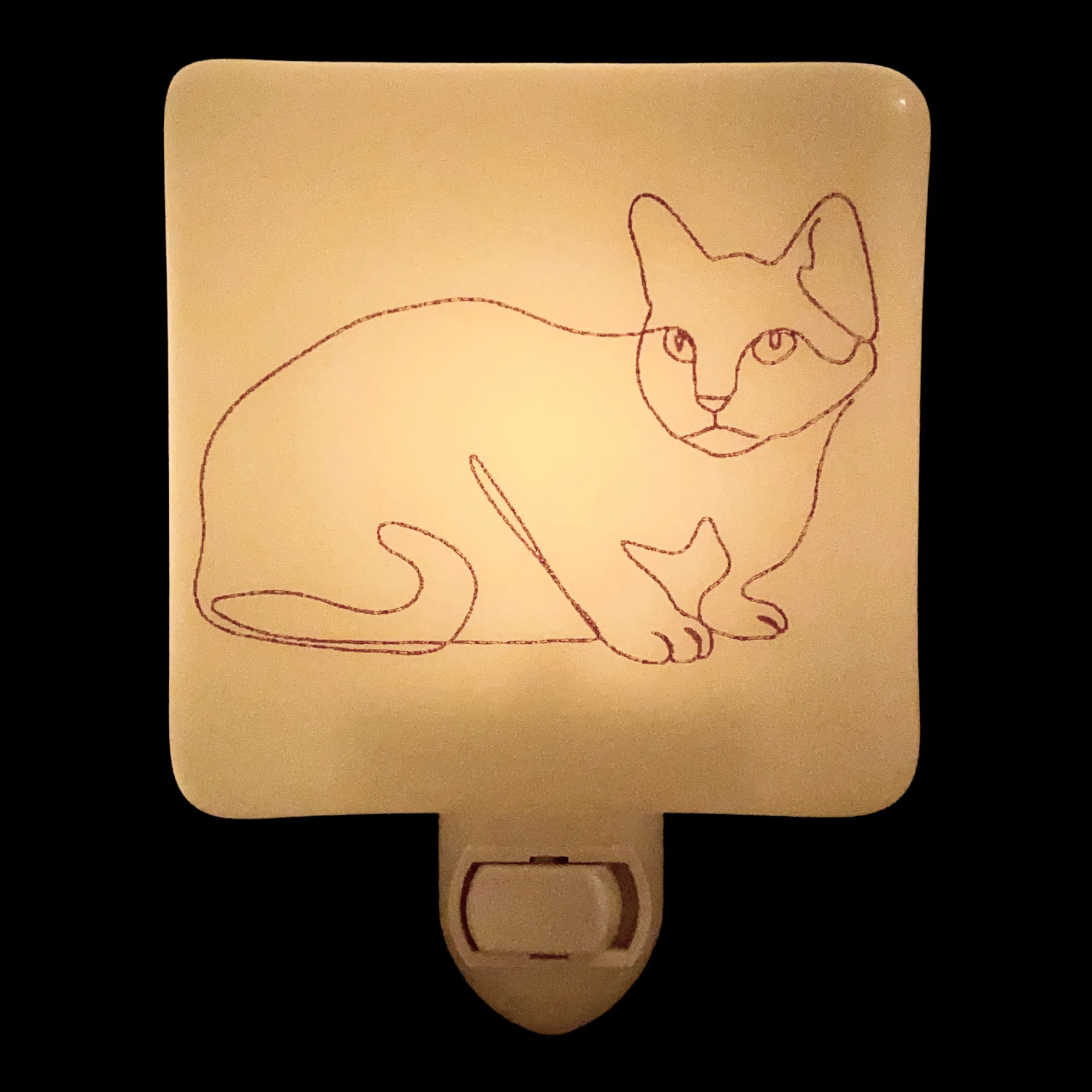 Cat Line Drawing Night Light