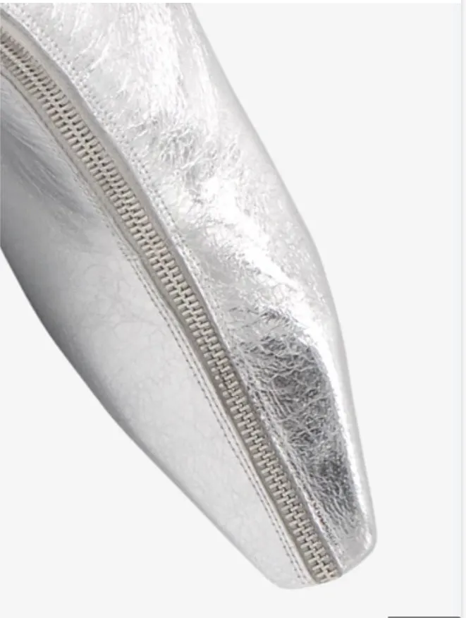 CAVERLEY II POLLIE Crinkle Boots - silver