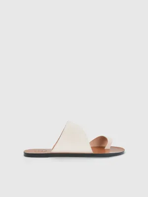 Centola Linen Leather Cutout sandals