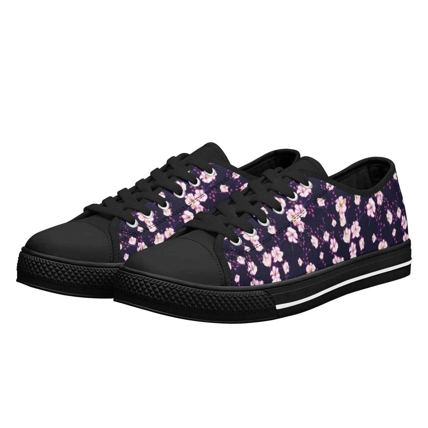Cherry BlossomWomens Low Top Canvas Shoes