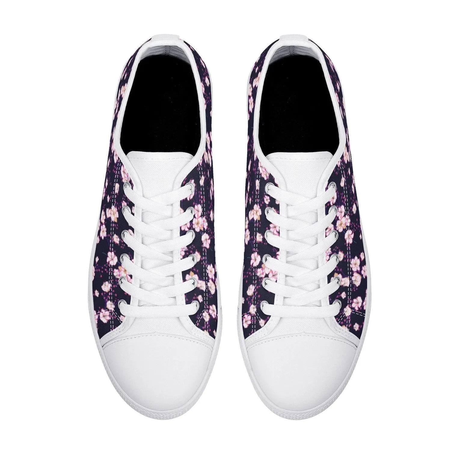 Cherry BlossomWomens Low Top Canvas Shoes