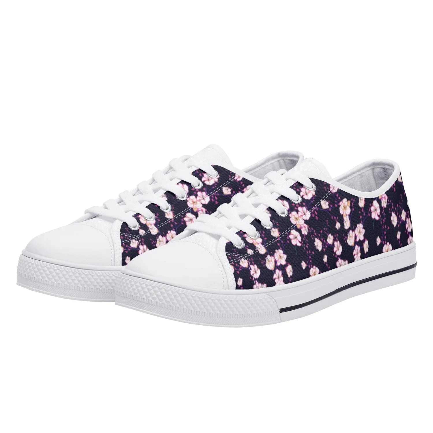 Cherry BlossomWomens Low Top Canvas Shoes