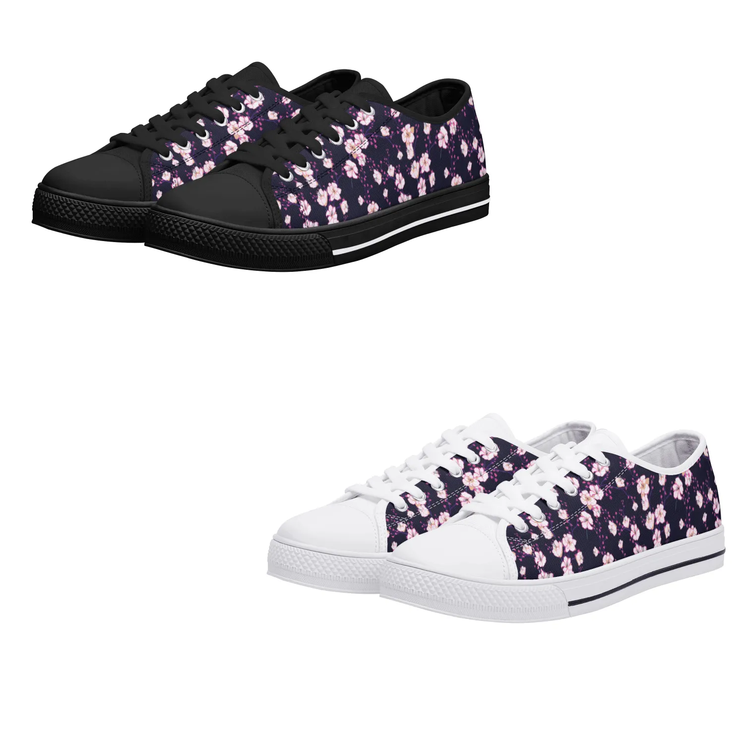 Cherry BlossomWomens Low Top Canvas Shoes