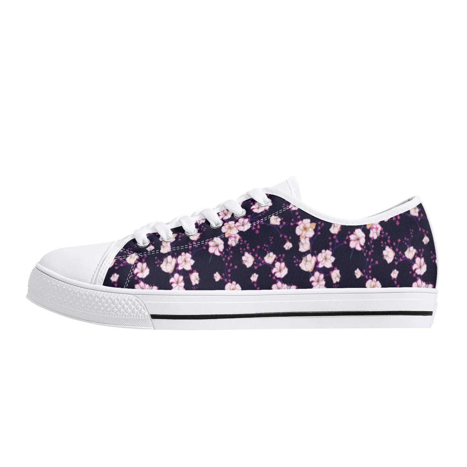 Cherry BlossomWomens Low Top Canvas Shoes