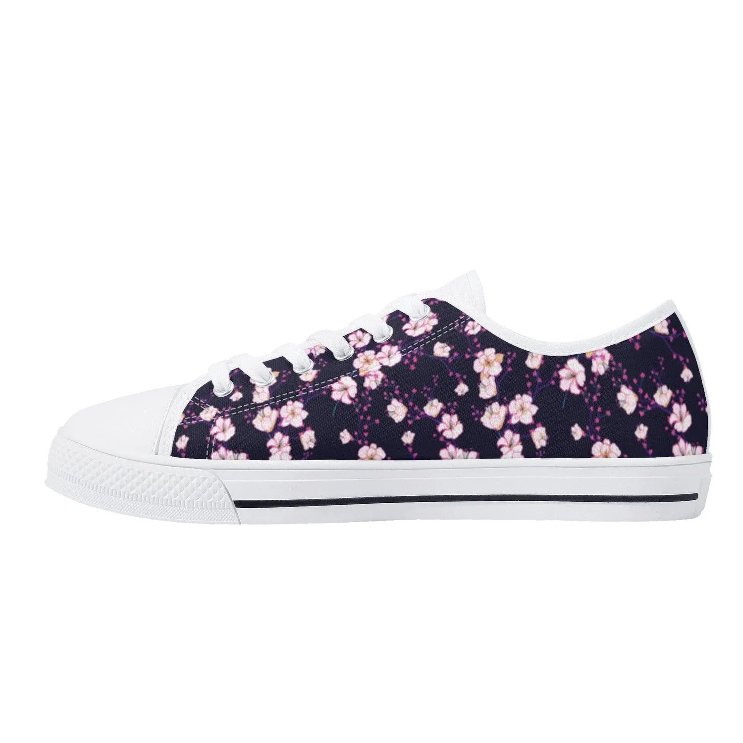 Cherry BlossomWomens Low Top Canvas Shoes