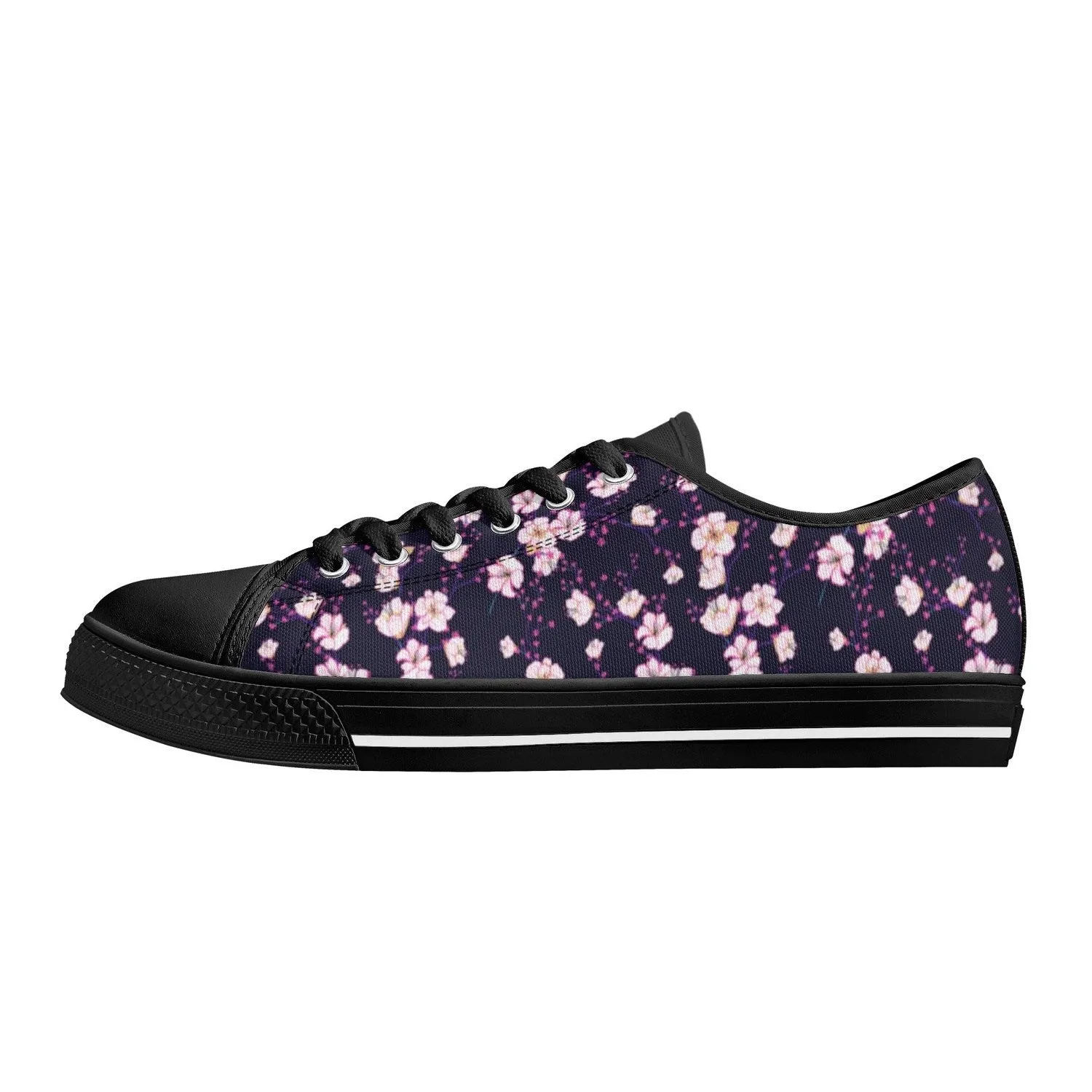 Cherry BlossomWomens Low Top Canvas Shoes