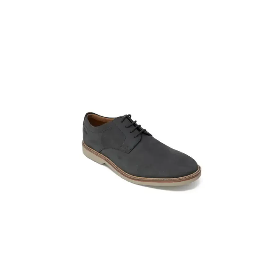Clarks Men Lace Up Grey Suede and Leather Shoes