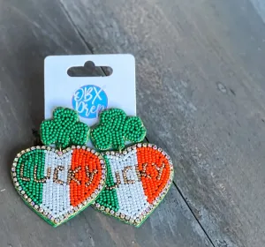 Clover Shamrock Lucky Irish Spring Earrings