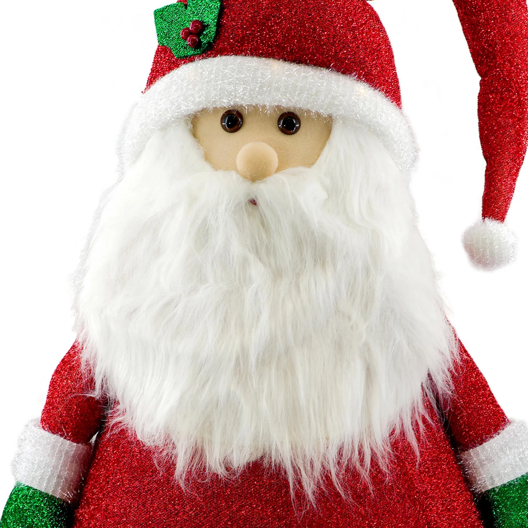 Collapsible Santa Christmas Decoration with LED lights