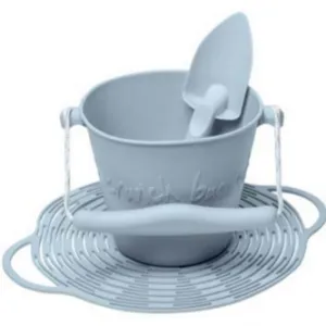 Collaspible Beach Basket Set - Duck Egg Blue