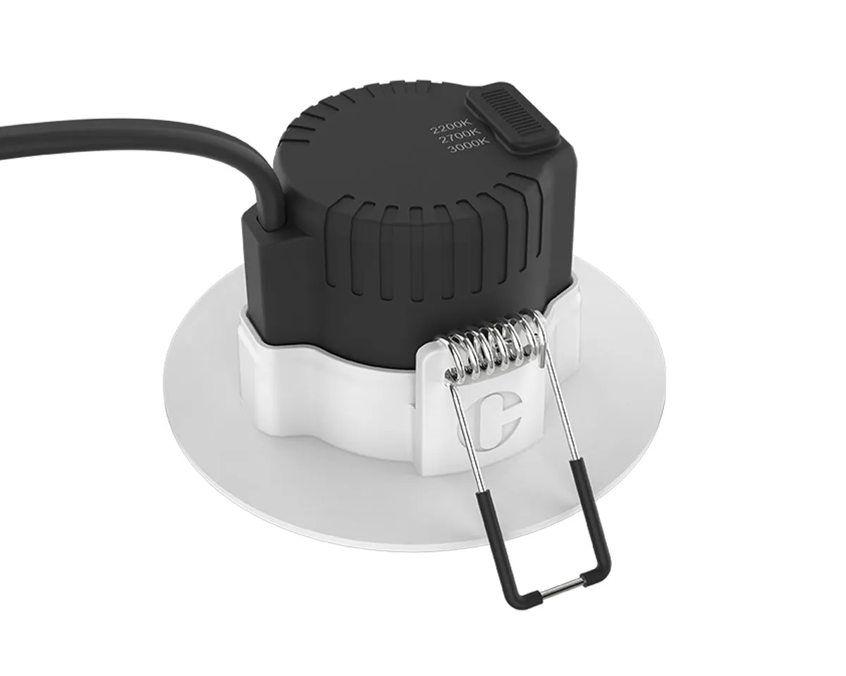Collingwood H2EXT1W H2 Pro Extreme CSP IP65 5W & Colour Switchable LED Outdoor Soffit Downlight 2200K/2700K/3000K White