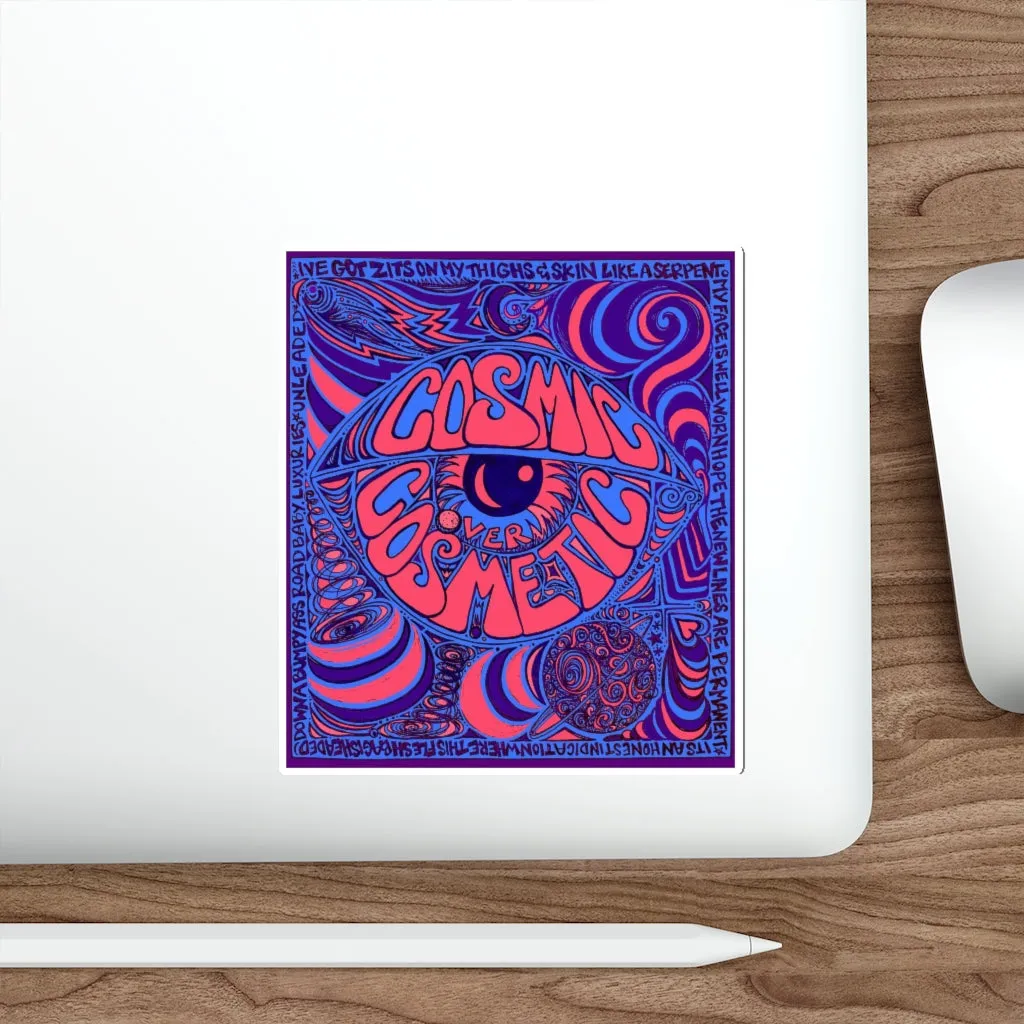 Cosmic Over Cosmetic Die-Cut Sticker - Purple Neon