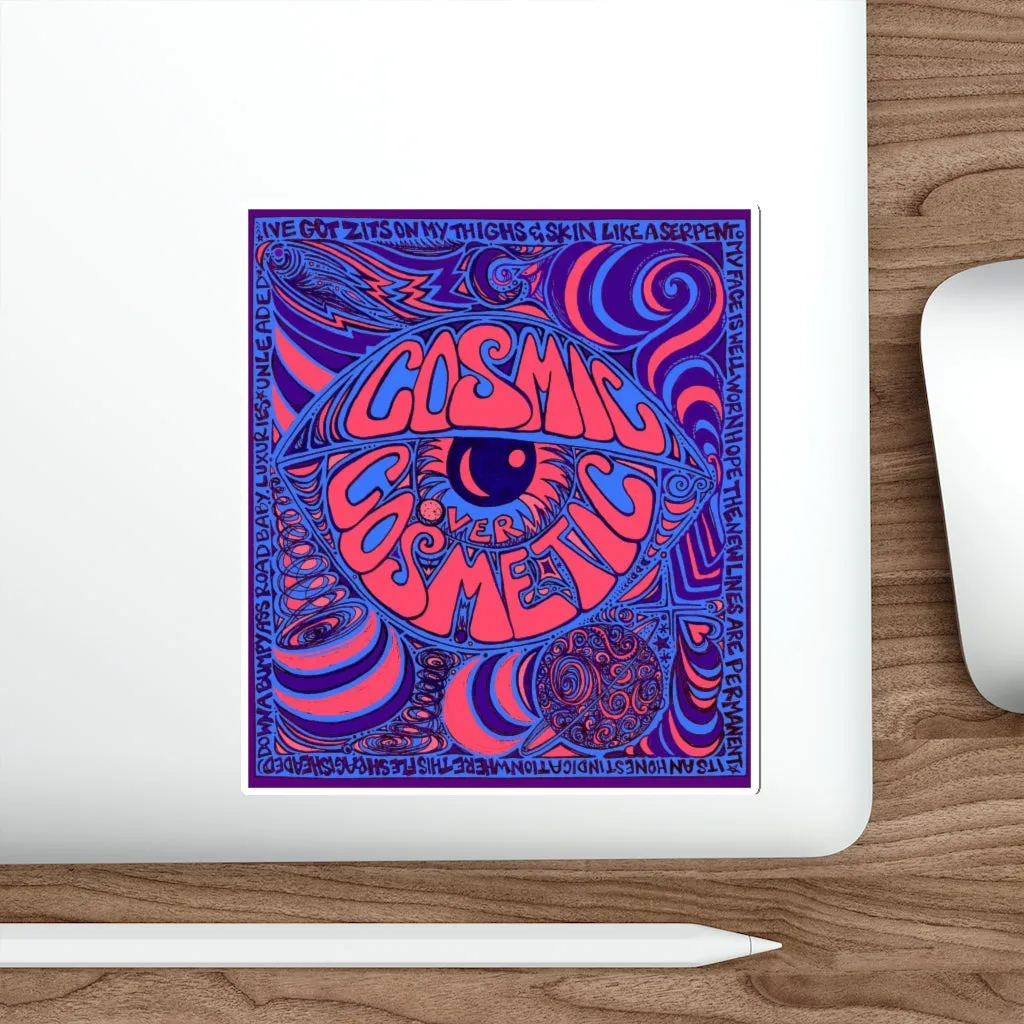 Cosmic Over Cosmetic Die-Cut Sticker - Purple Neon