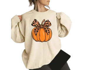 Cozy Leopard Pumpkin Patch Fall Sweatshirt – Pumpkin, and Autumn Vibes, toddler, baby