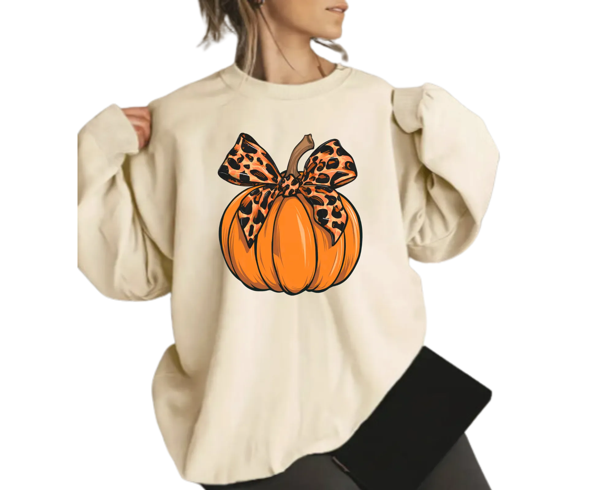Cozy Leopard Pumpkin Patch Fall Sweatshirt – Pumpkin, and Autumn Vibes, toddler, baby