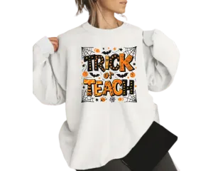 Cozy Trick or Treat Halloween Sweatshirt – Autumn Vibes
