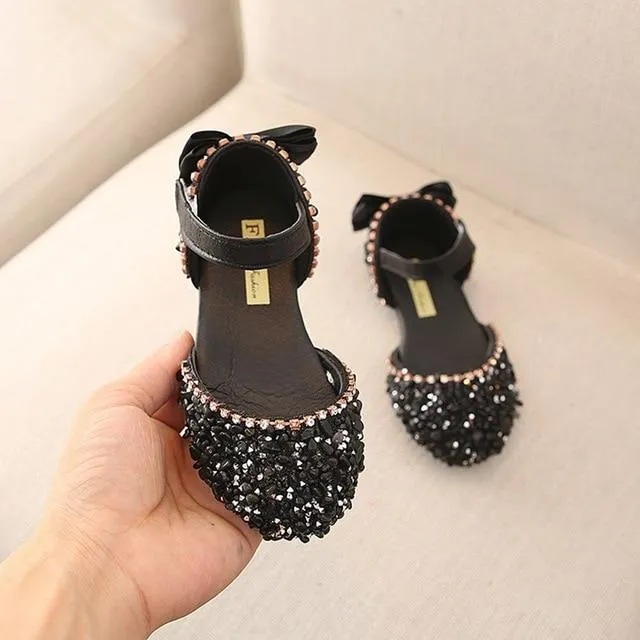 Crystal Bowknot Princess Sandal
