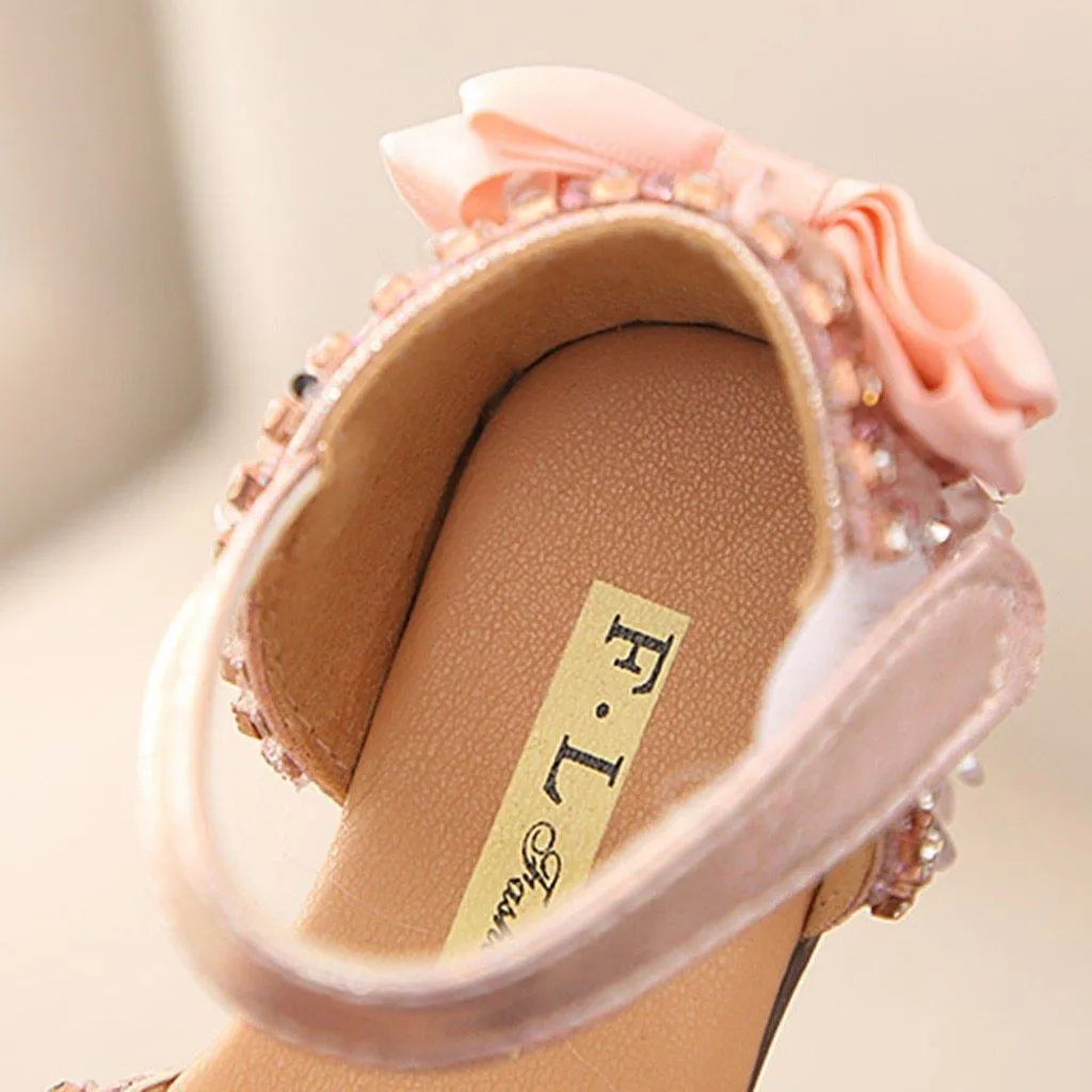 Crystal Bowknot Princess Sandal