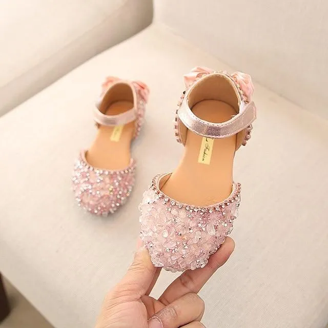 Crystal Bowknot Princess Sandal