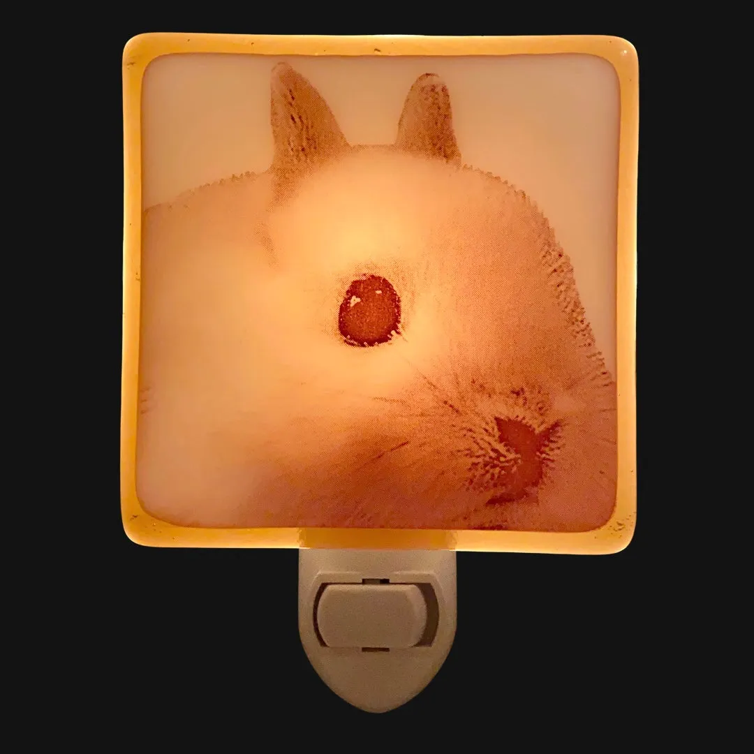 Cute White Bunny Face Night Light