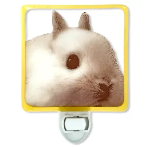 Cute White Bunny Face Night Light