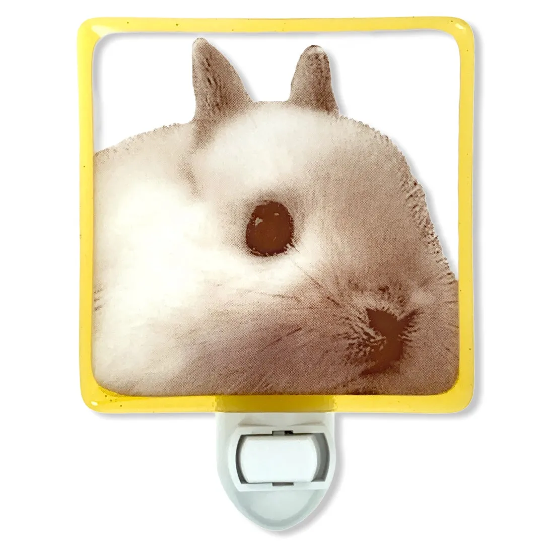 Cute White Bunny Face Night Light
