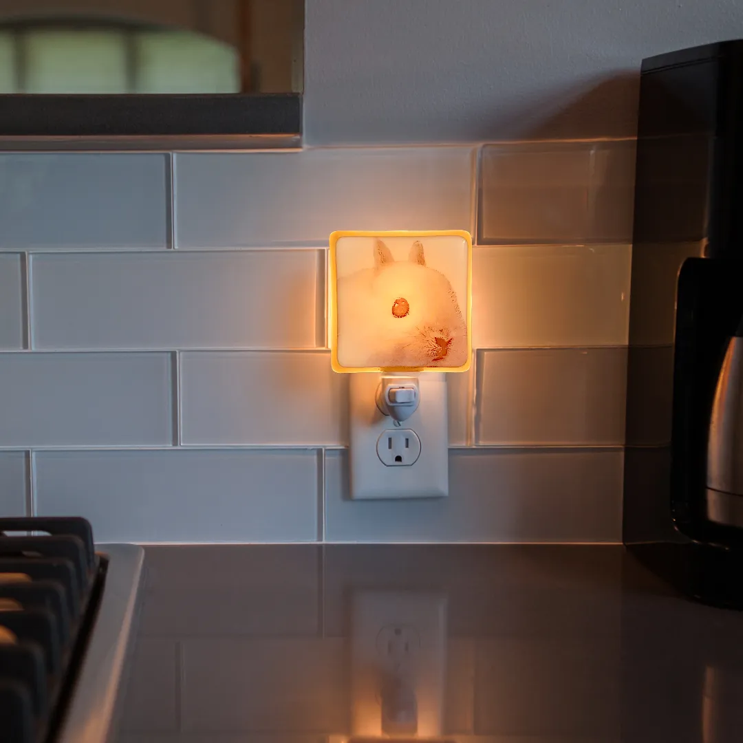 Cute White Bunny Face Night Light