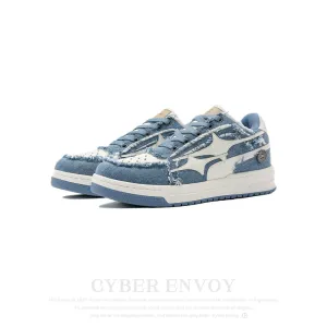 Cyber Envoy | Sports Four pointed Star Denim Canvas Sneakers