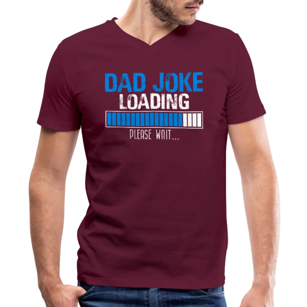 Dad Joke Loading Please Wait Men's V-Neck T-Shirt by Canvas